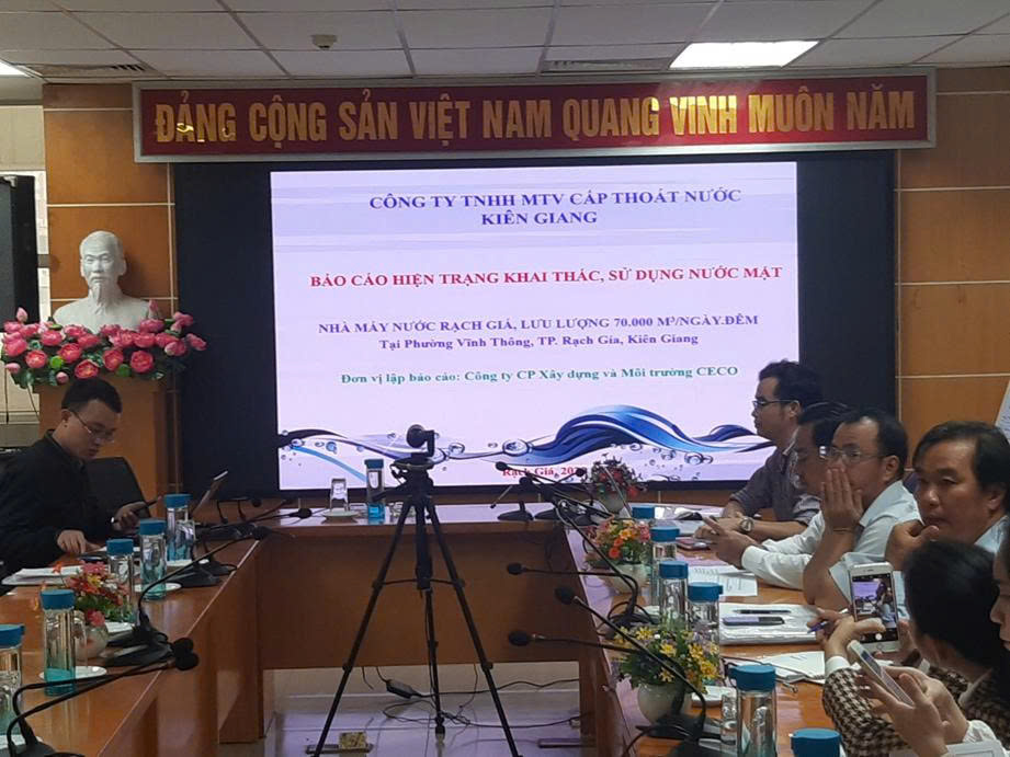 Thẩm định cấp phép khai thác nước mặt (Nhà máy nước Rạch Giá, lưu lượng khai thác 70.000m3/ngày đêm) – Bộ Tài nguyên và Môi trường
